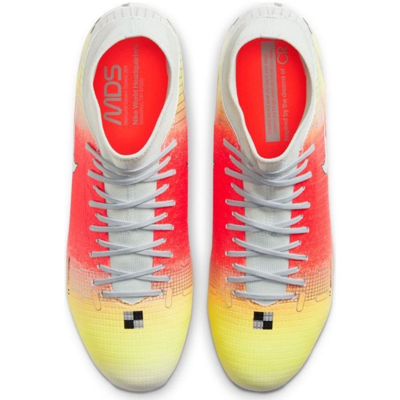 Nike Mercurial Superfly 8 Academy Mds FG / MG M CV0948 108 futballcipő piros narancssárga 1