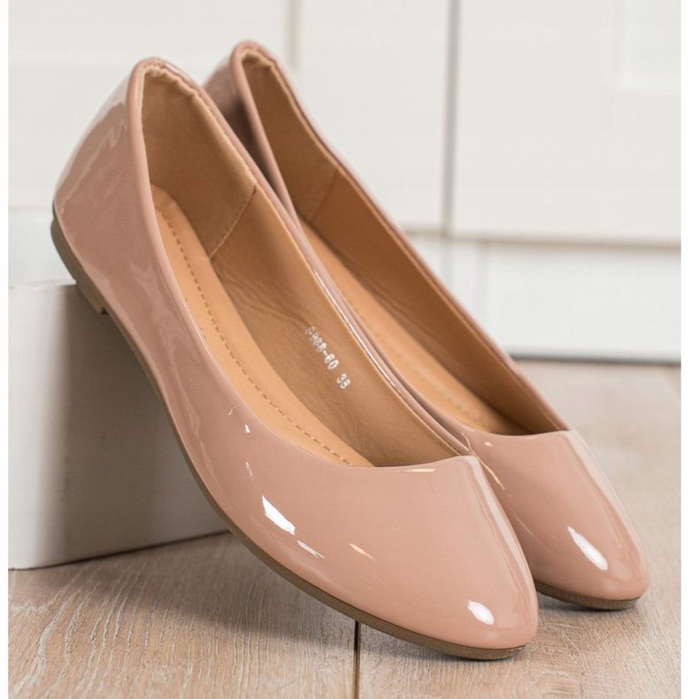 Diamantique Lakkozott balerinák barna 2