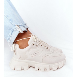 Női Cipők Bézs New York Nagy Talp 2