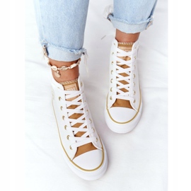 Női magas tornacipő Big Star HH274450 Fehér bézs 1