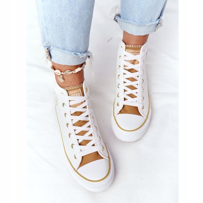 Női magas tornacipő Big Star HH274450 Fehér bézs 1