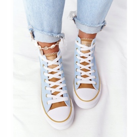 Női magas tornacipő Big Star HH274449 Blue kék 2