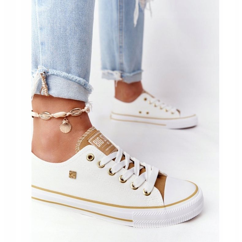 Klasszikus női cipők Big Star HH274458 Fehér 1