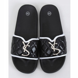 Fekete női BG77P Fekete papucs 1 Fekete női BG77P Fekete papucs 1