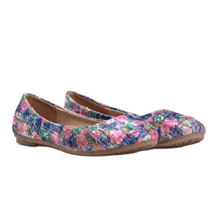 Fényes kék balerinák virágokkal Luz 1 Fényes kék balerinák virágokkal Luz 1