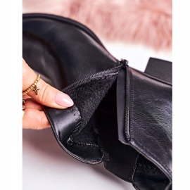 J. Star Női meleg csizma Jodhpur csizma sarkán Fekete Forevermore 4