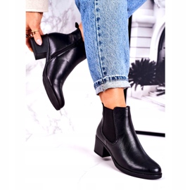 J. Star Női meleg csizma Jodhpur csizma sarkán Fekete Forevermore 2