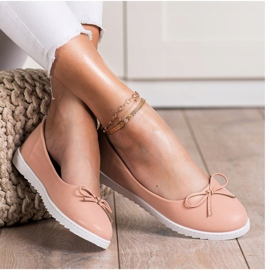 Diamantique Divatos balerinák öko bőrrel rózsaszín 1