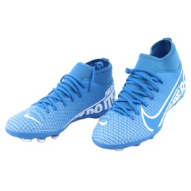Nike Mercurial Superfly 7 Club FG / MG Jr AT8150-414 futballcipő kék 2 Nike Mercurial Superfly 7 Club FG / MG Jr AT8150-414 futballcipő kék 2