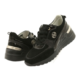 Evento Bőr női Wedge tornacipő 21PB08-3954 Fekete 2