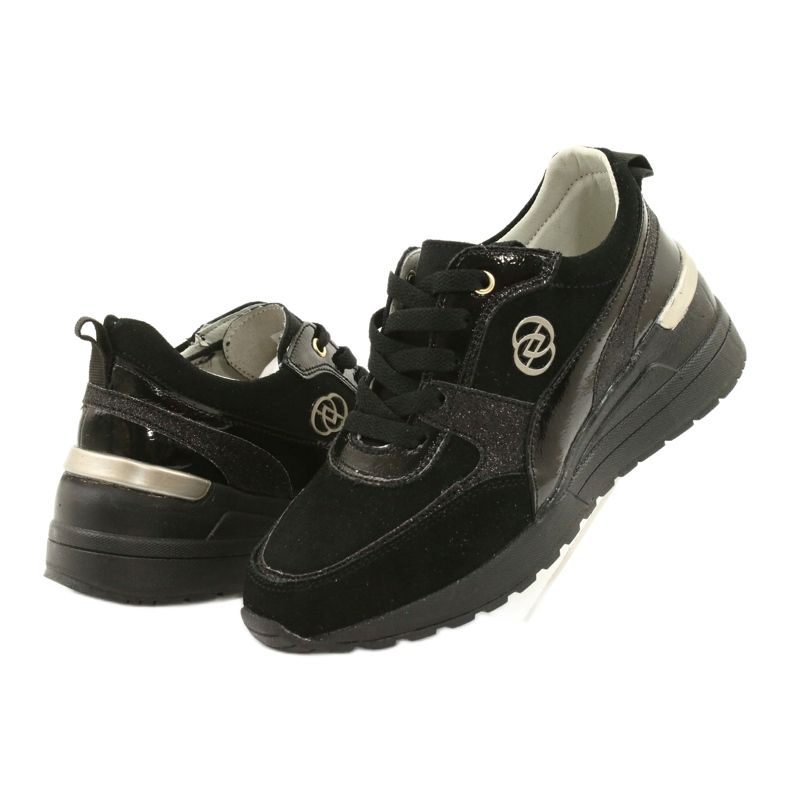 Evento Bőr női Wedge tornacipő 21PB08-3954 Fekete 2