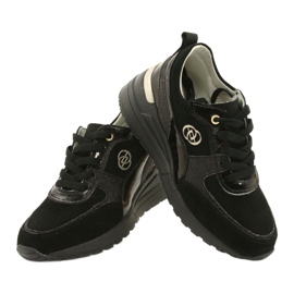 Evento Bőr női Wedge tornacipő 21PB08-3954 Fekete 3