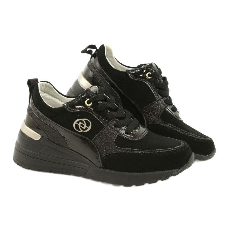 Evento Bőr női Wedge tornacipő 21PB08-3954 Fekete 4