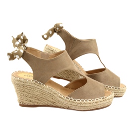 Női szandál Wedge Taupe Monroe -n bézs 3
