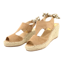 Női bézs espadrille szandál íj jezzi 21SD98-3593 1
