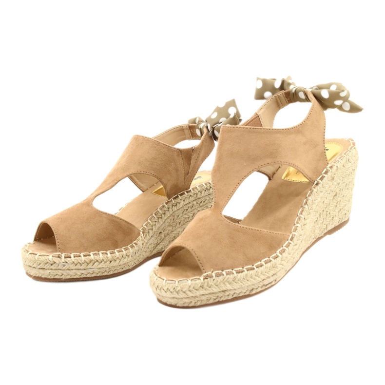 Női bézs espadrille szandál íj jezzi 21SD98-3593 1