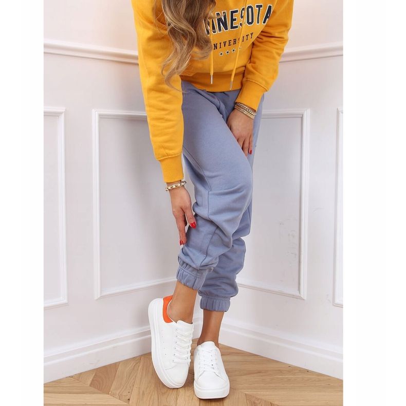 Női fehér és narancssárga cipők A88-63 Orange 2