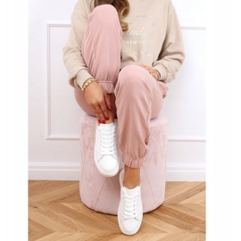 Női fehér és rózsaszín cipők A88-63 Pink 1