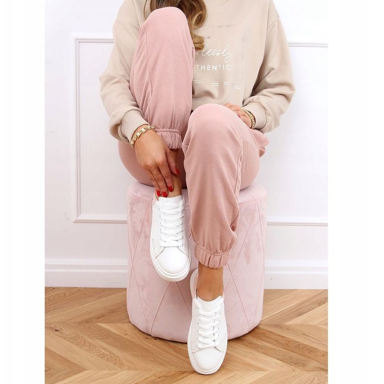 Női fehér és rózsaszín cipők A88-63 Pink 1