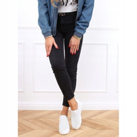 Cipők csúsznak az ék sarkú fehér HY-251 Fehér 2