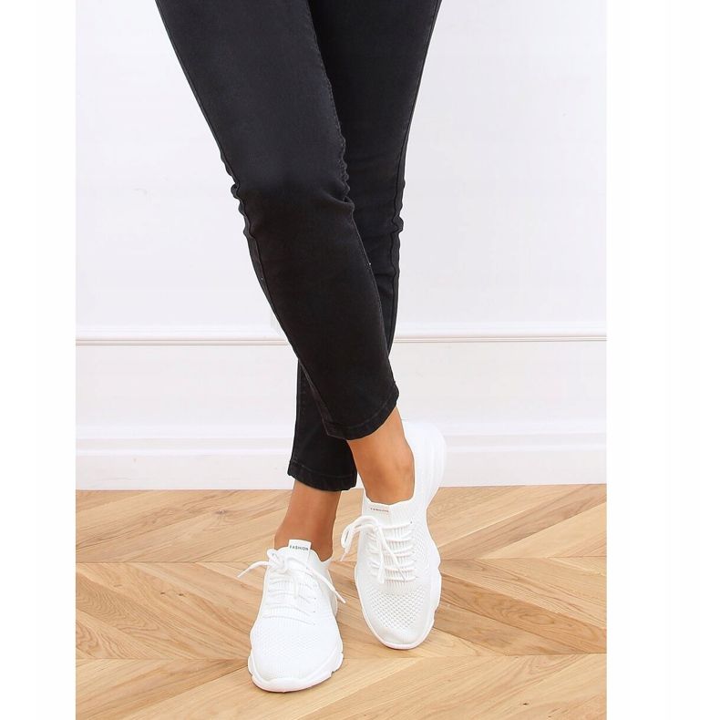 Fehér FF-10 Fehér zokni sportcipő 1