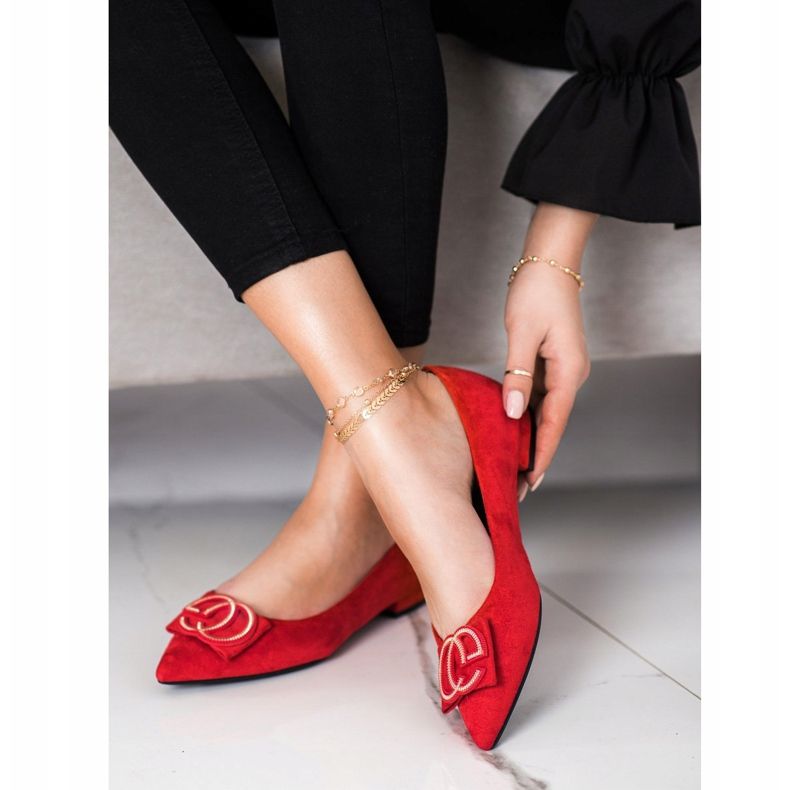 Fama Elegáns balerina díszekkel piros 1