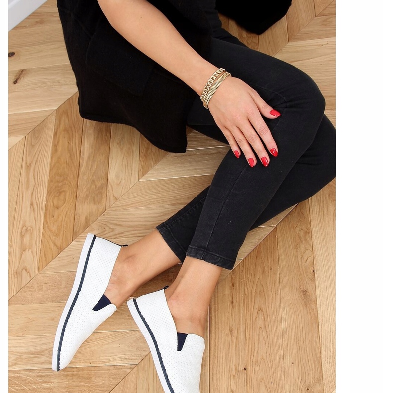 Slip-on fehér AA620 Navy cipők 1