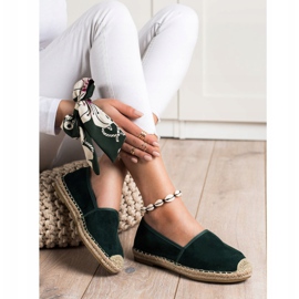 Kayla Könnyű áttört espadrillák zöld 1