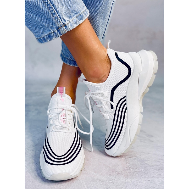 Fehér sportzokni BX1820-SP WHITE / BLACK fekete 1