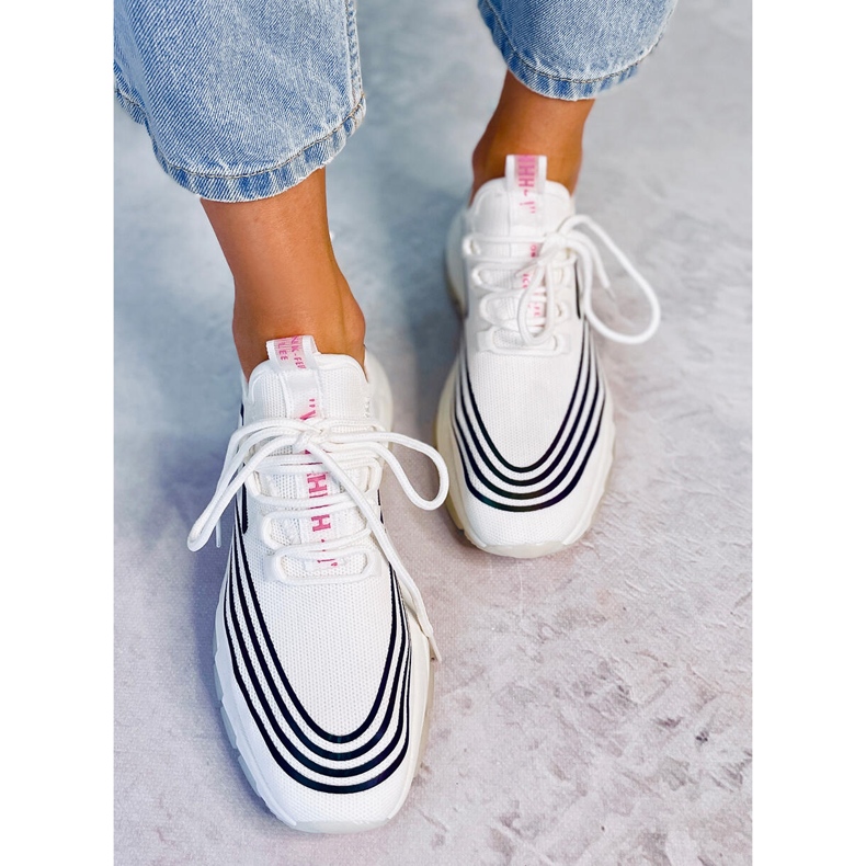 Fehér sportzokni BX1820-SP WHITE / BLACK fekete 2