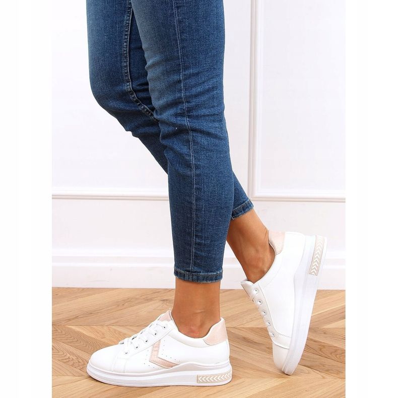 Fehér női cipők CC-40 Pink rózsaszín 2