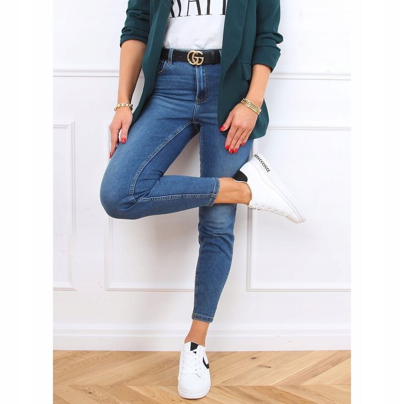 Fehér CC-40 WHITE / BLACK női cipők fekete 1