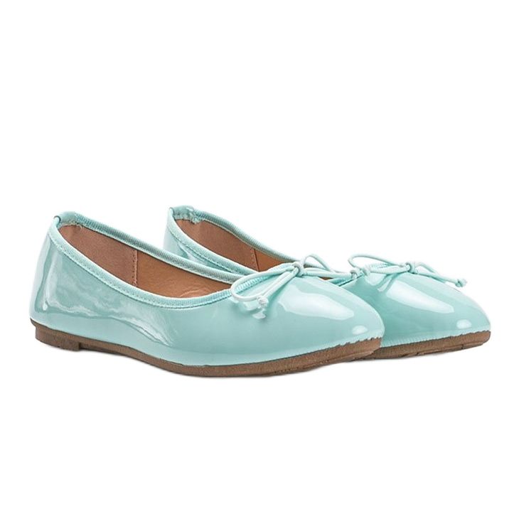 Zöld lakkozott balerinák Lesley íjjal 1