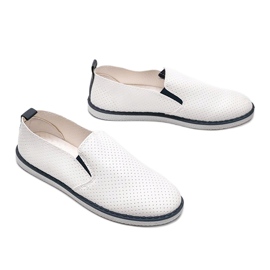 Fehér áttört cipők Slip On Alex 1