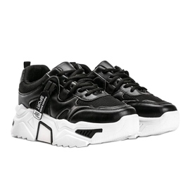 Fekete cipők vastag Cristina talppal 1