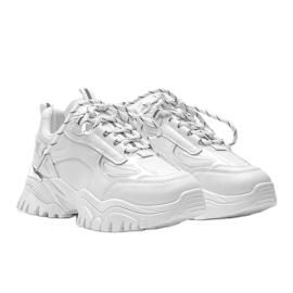 Fehér cipők fém Ansley betétekkel 1