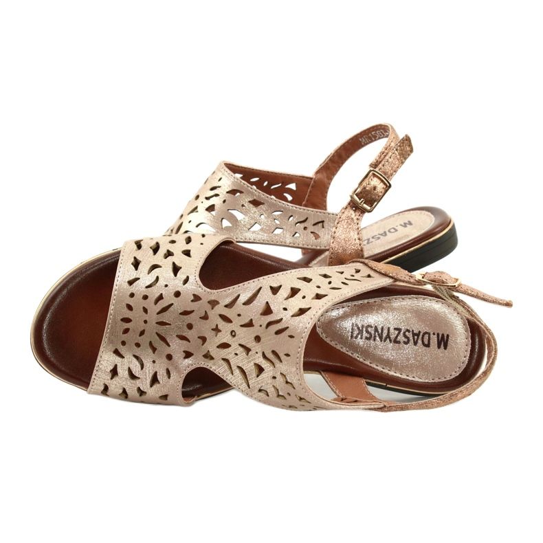 M.Daszyński Áttört arany szandál MR1583-34 aranysárga 4