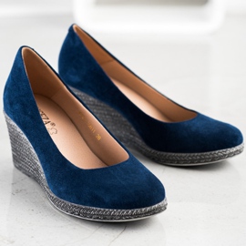 VINCEZA velúr szivattyúk kék 1