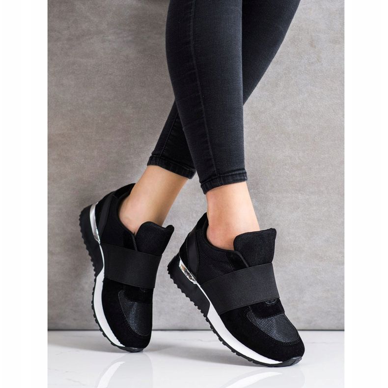 SHELOVET Stílusos csúszós cipők fekete 1