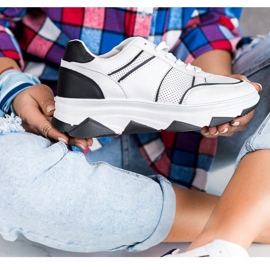 SHELOVET Alkalmi sportcipő fehér fekete 1