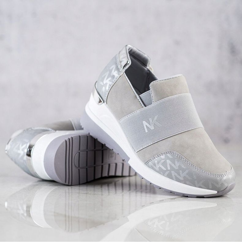 SHELOVET Csúszós szürke cipők 2