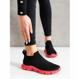 SHELOVET Divatos csúszós cipők fekete 2