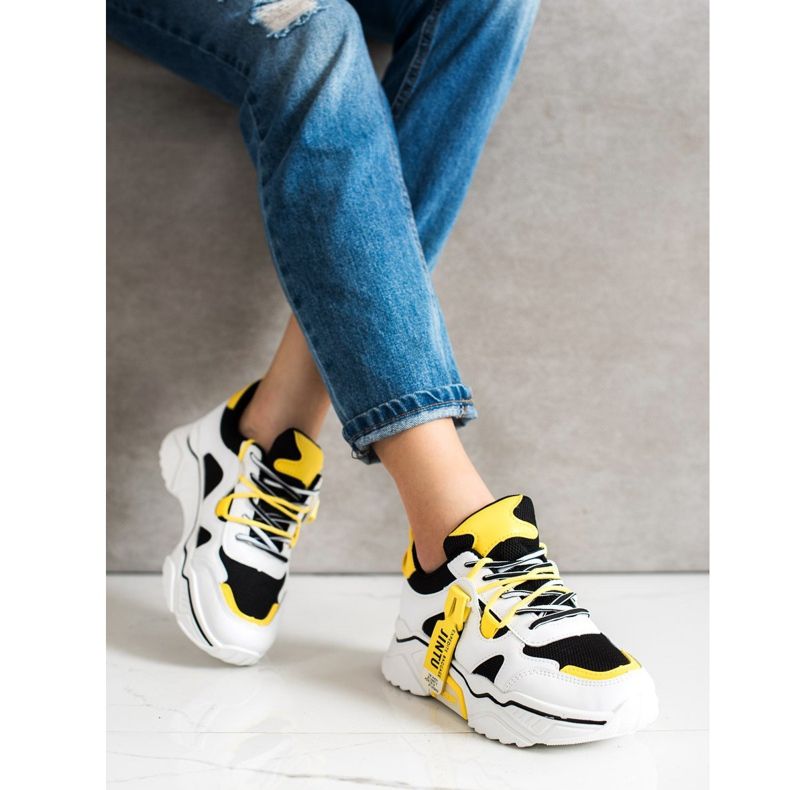 Weide Divat fűzős cipők fehér fekete sokszínű 1