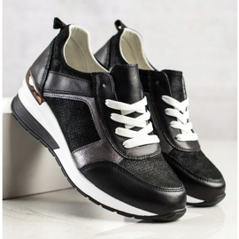 VINCEZA Glitter Cipők fekete 1