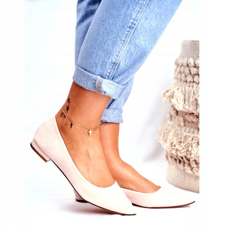 Evento Női balerinák Spitz Suede bézs Westley 3