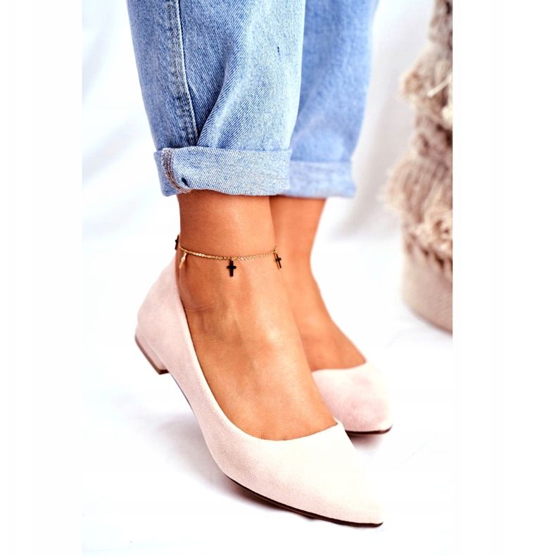 Evento Női balerinák Spitz Suede bézs Westley 2