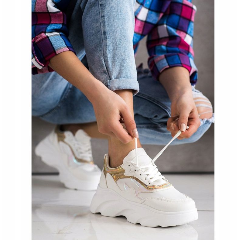 SHELOVET Divatos cipők fehér 1