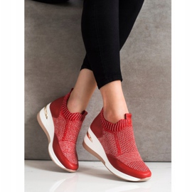 ARTIKER Piros textil cipők 2
