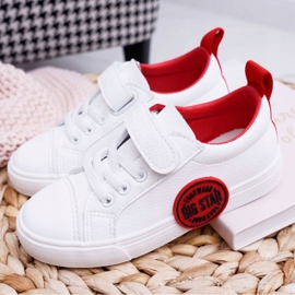 Gyermekcipők Gyerekek Big Star tépőzárral Fehér FF374088 piros 1