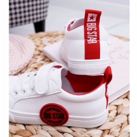 Gyermekcipők Gyerekek Big Star tépőzárral Fehér FF374088 piros 3
